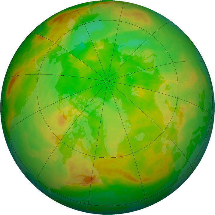 Arctic ozone map for 24 June 1982